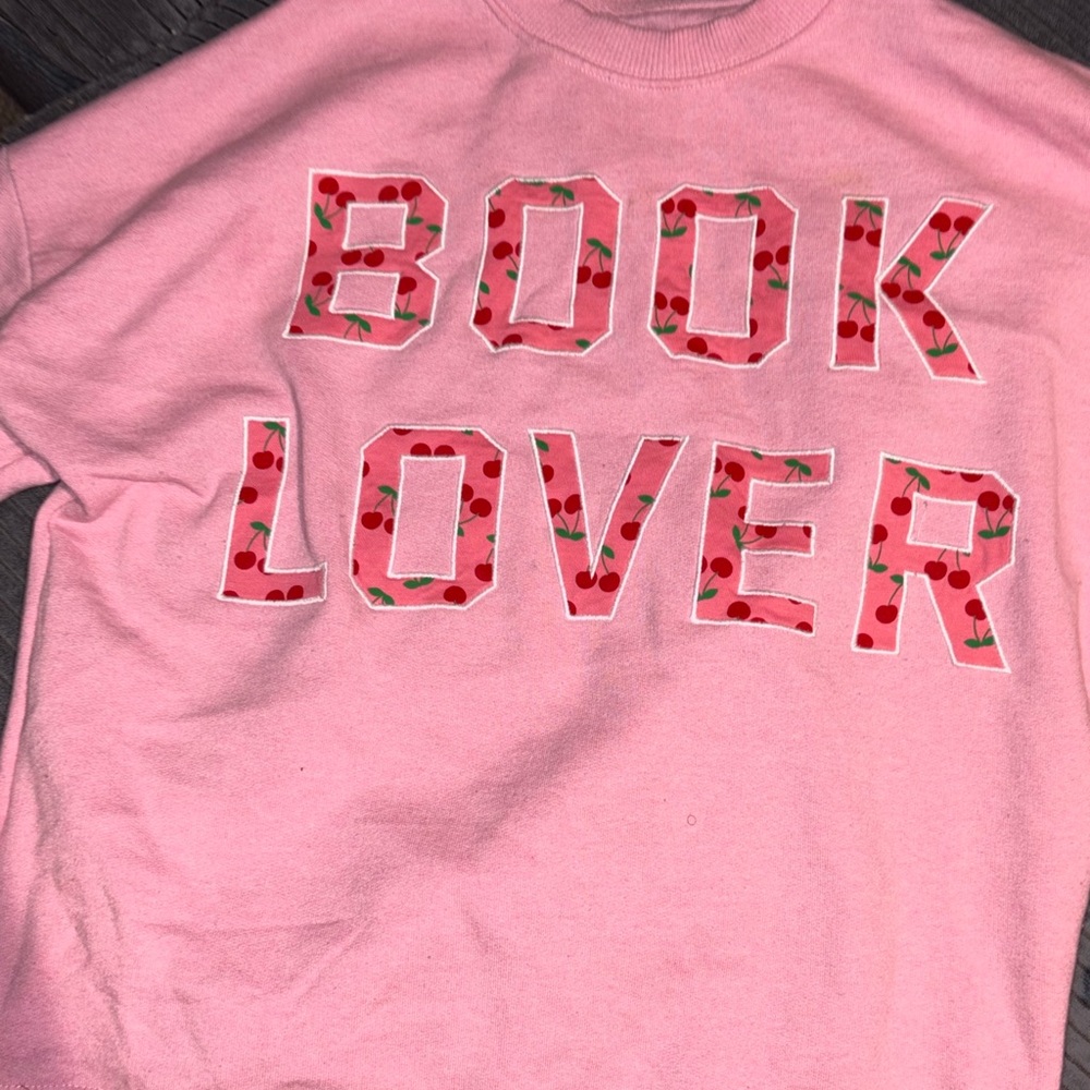 VS Pink Shirt with Cherry Print - Book Lover🍒🍒
